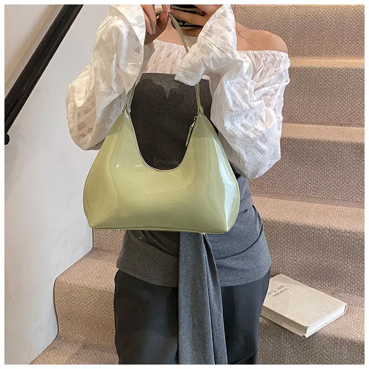 Women's Nude Leather Underarm Bag 2025 Summer — feature 18