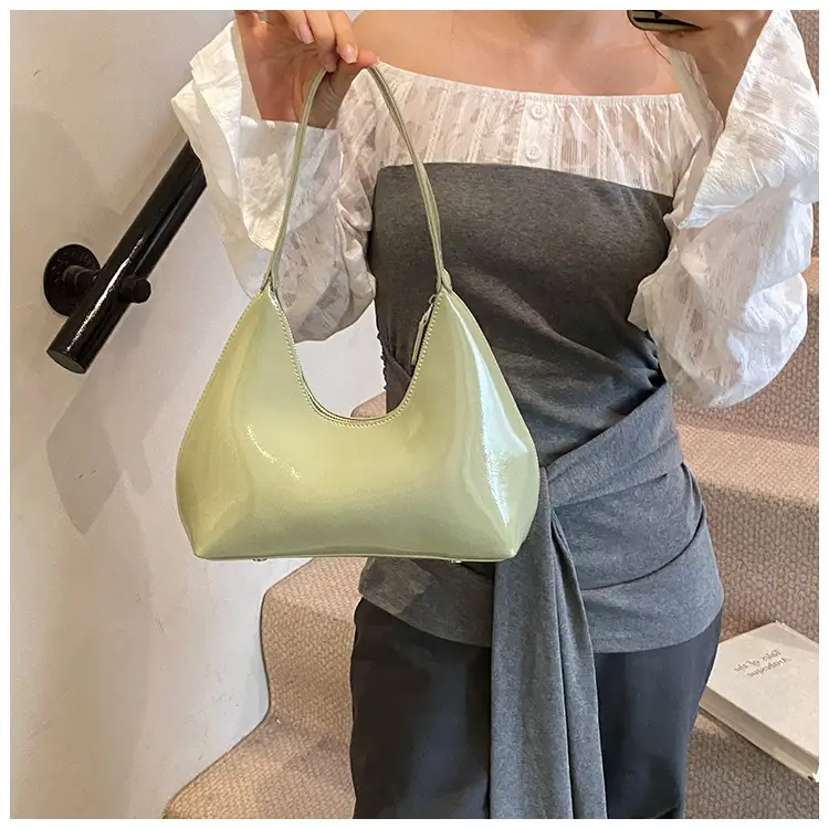 Women's Nude Leather Underarm Bag 2025 Summer — feature 19