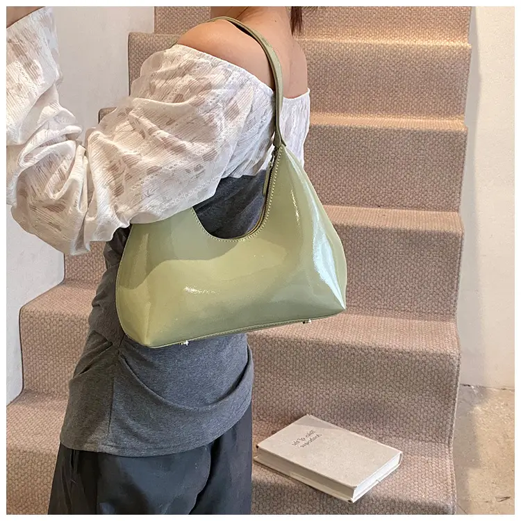 Women's Nude Leather Underarm Bag 2025 Summer — feature 20