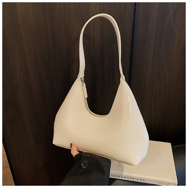 Women's Nude Leather Underarm Bag 2025 Summer — feature 24