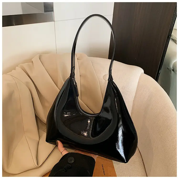 Women's Nude Leather Underarm Bag 2025 Summer — feature 25