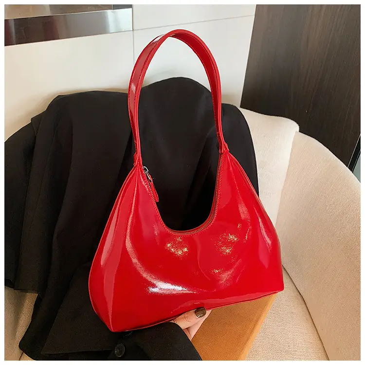 Women's Nude Leather Underarm Bag 2025 Summer — feature 26