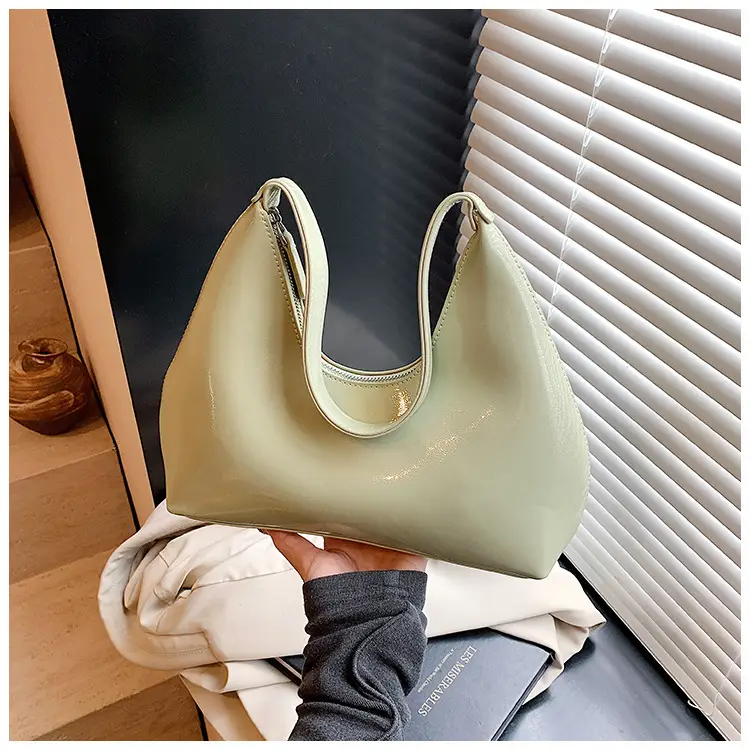 Women's Nude Leather Underarm Bag 2025 Summer — feature 27