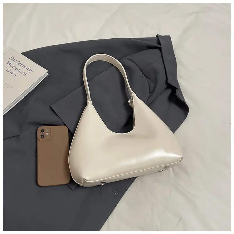 Women's Nude Leather Underarm Bag 2025 Summer — feature 3