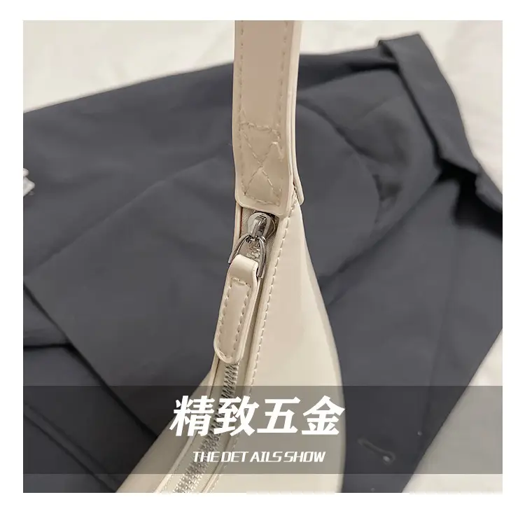 Women's Nude Leather Underarm Bag 2025 Summer — feature 4