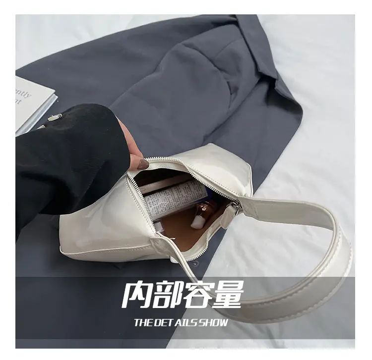 Women's Nude Leather Underarm Bag 2025 Summer — feature 8