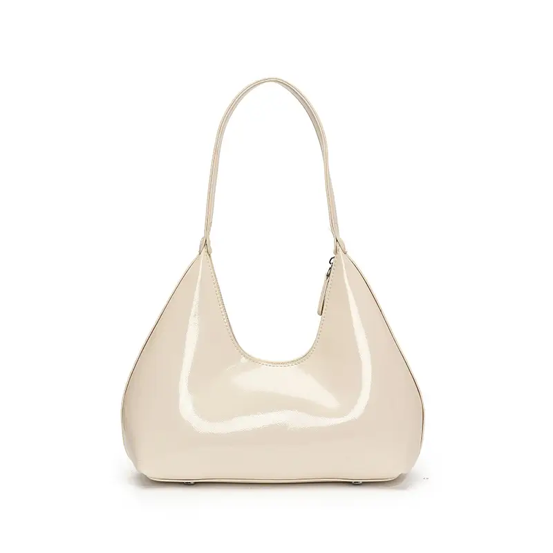 Women's Nude Leather Underarm Bag 2025 Summer - Image 5