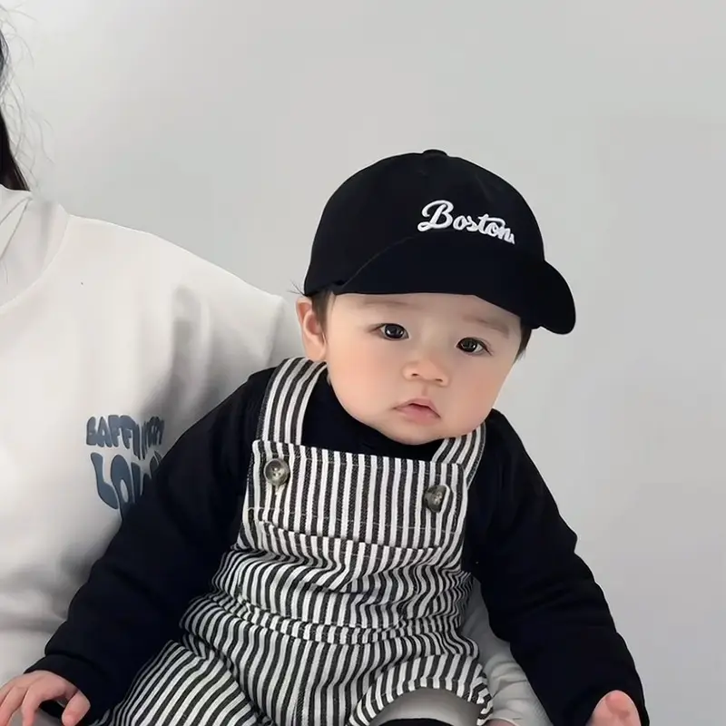 Baby's Black Baseball Cap with "Buster" Embroidery