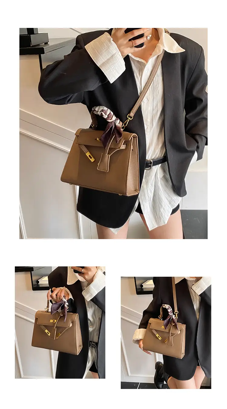 2025 Women's Textured Shoulder Bag Kelly Brown — feature 6