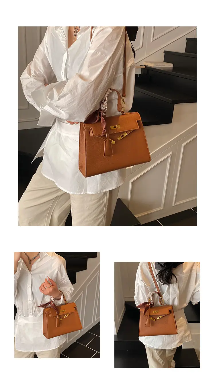 2025 Women's Textured Shoulder Bag Kelly Brown — feature 8
