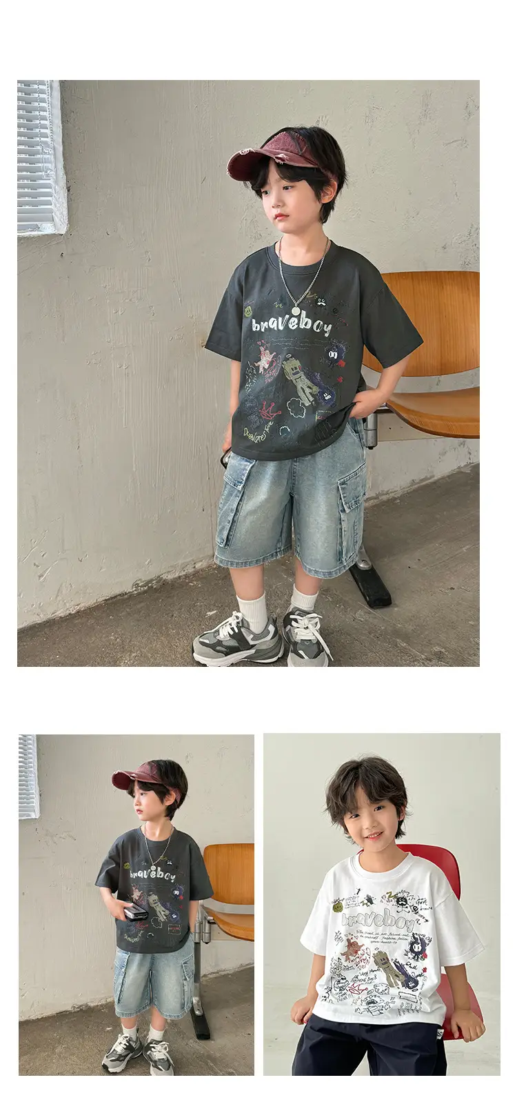 Boys Pure Cotton Graffiti T-Shirt Summer Wear — feature 10