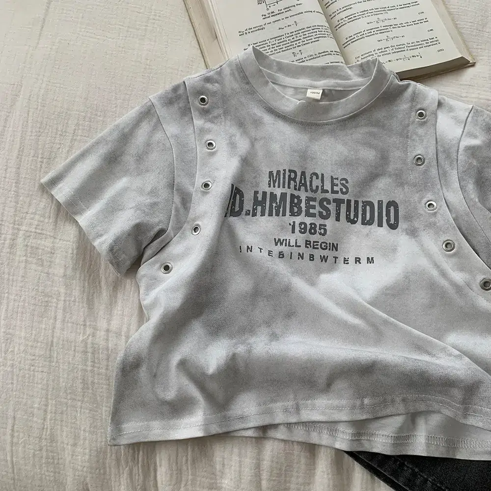 Children Letter Print T-Shirt White Summer 2025 — feature 4