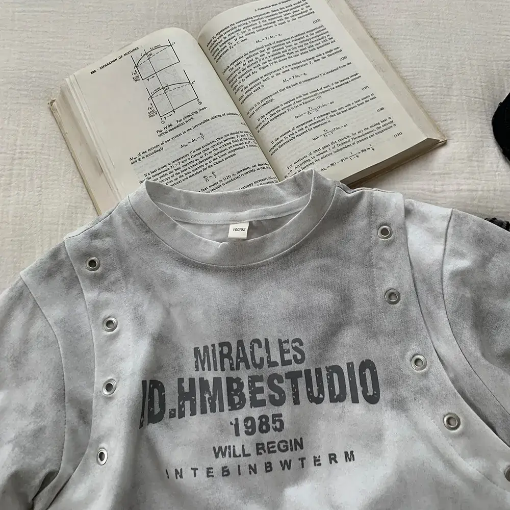 Children Letter Print T-Shirt White Summer 2025 — feature 5