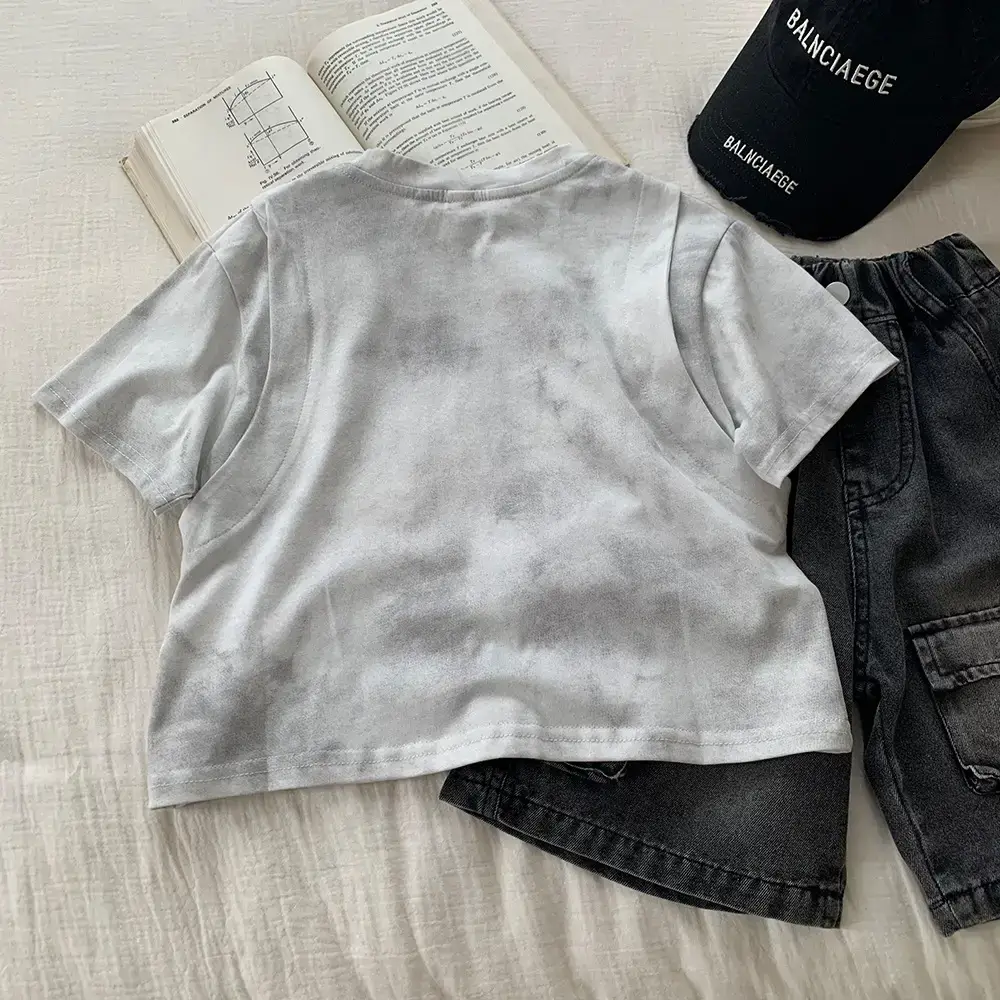 Children Letter Print T-Shirt White Summer 2025 — feature 7