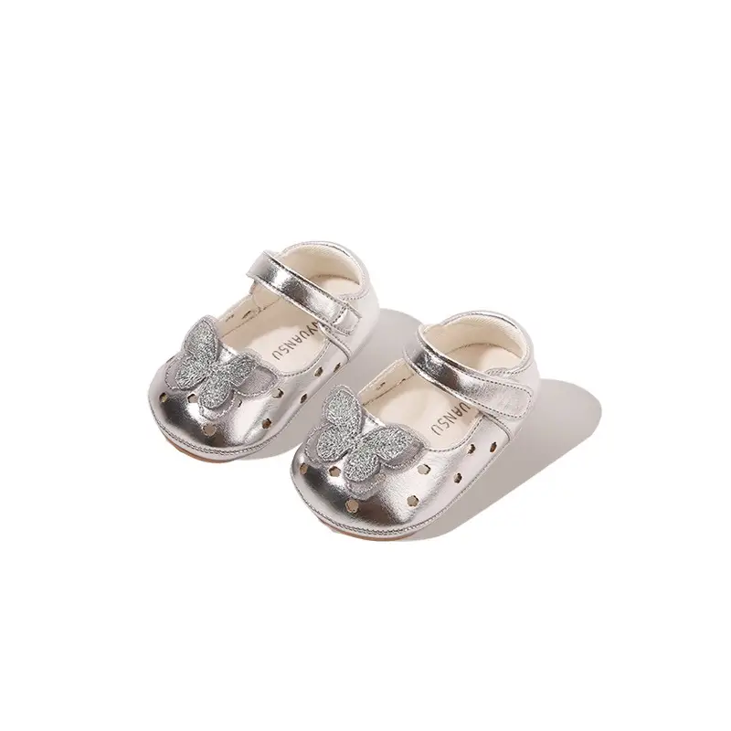 Princess Toddler Sandals Silver Bow 6-12M