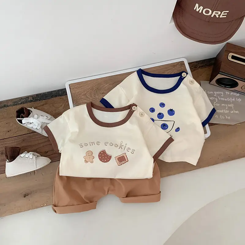 Korean Style 2025 Summer Dress Boys Cotton T-shirt - Image 3