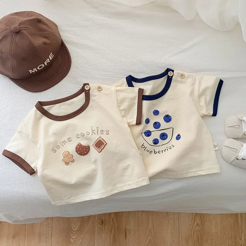 Korean Style 2025 Summer Dress Boys Cotton T-shirt - Image 4