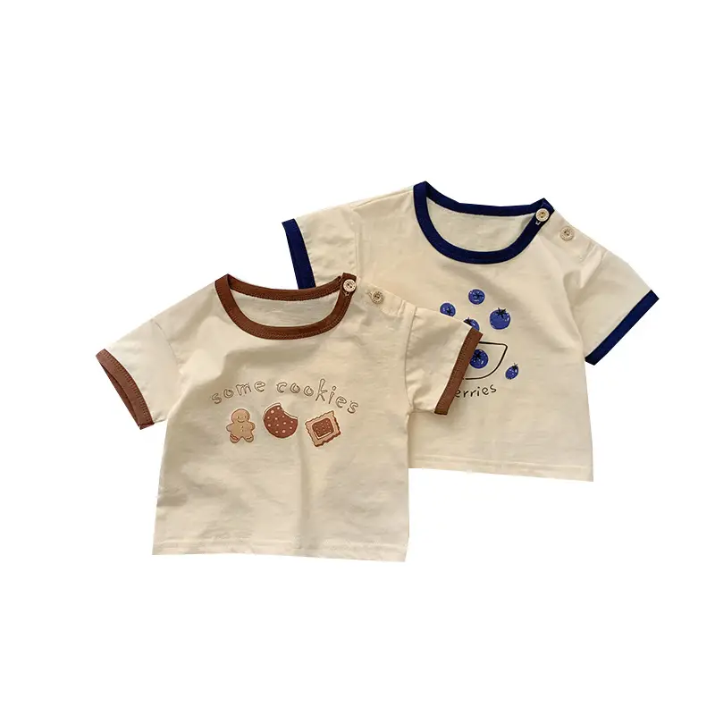 Korean Style 2025 Summer Dress Boys Cotton T-shirt - Image 7