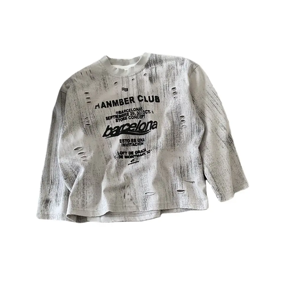 Children's Grey Wash & Wear T-Shirt Set for Girls