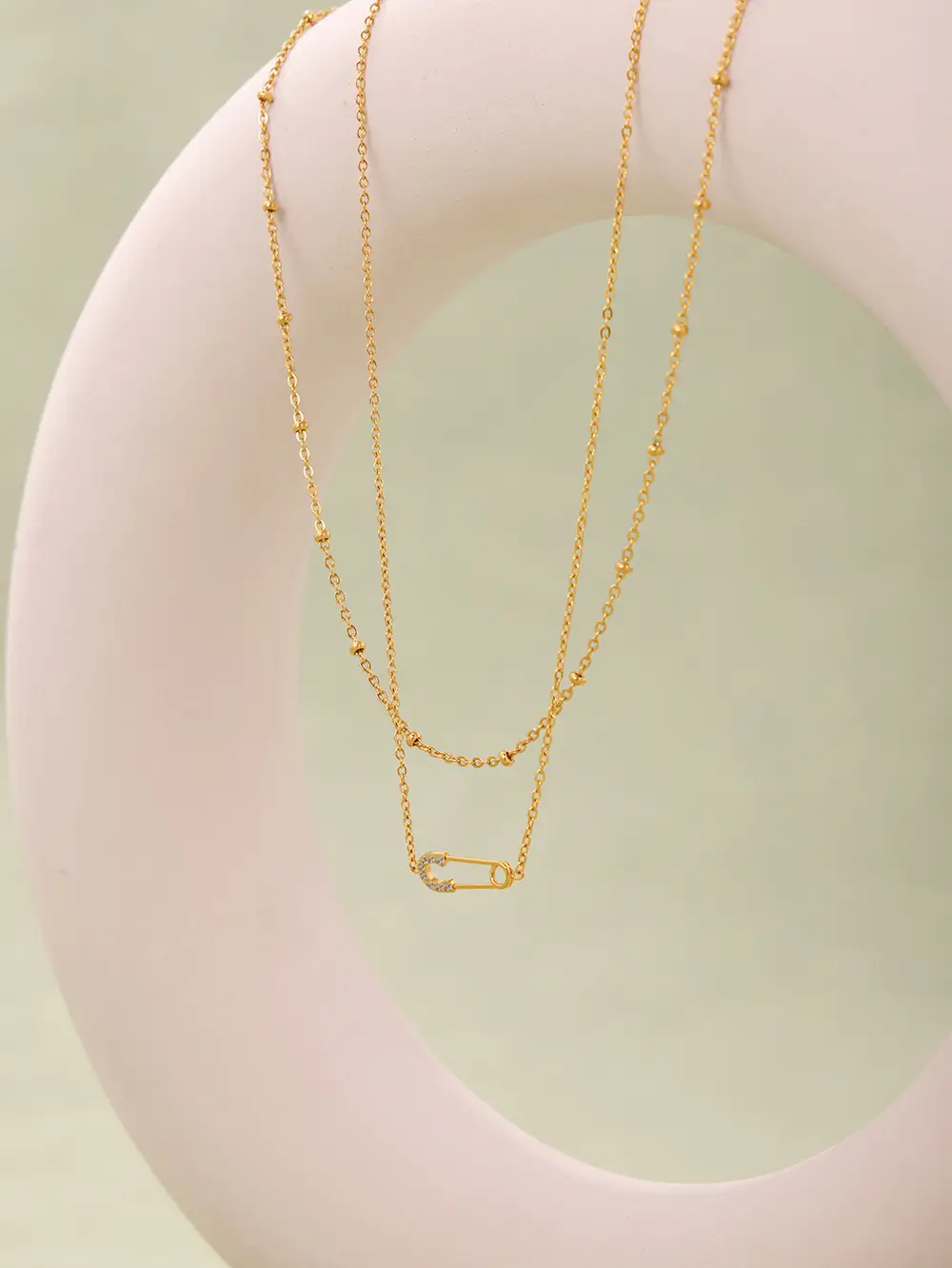 Oumeca Full Diamond Zircon Pin Necklace Bracelet Women — feature 15