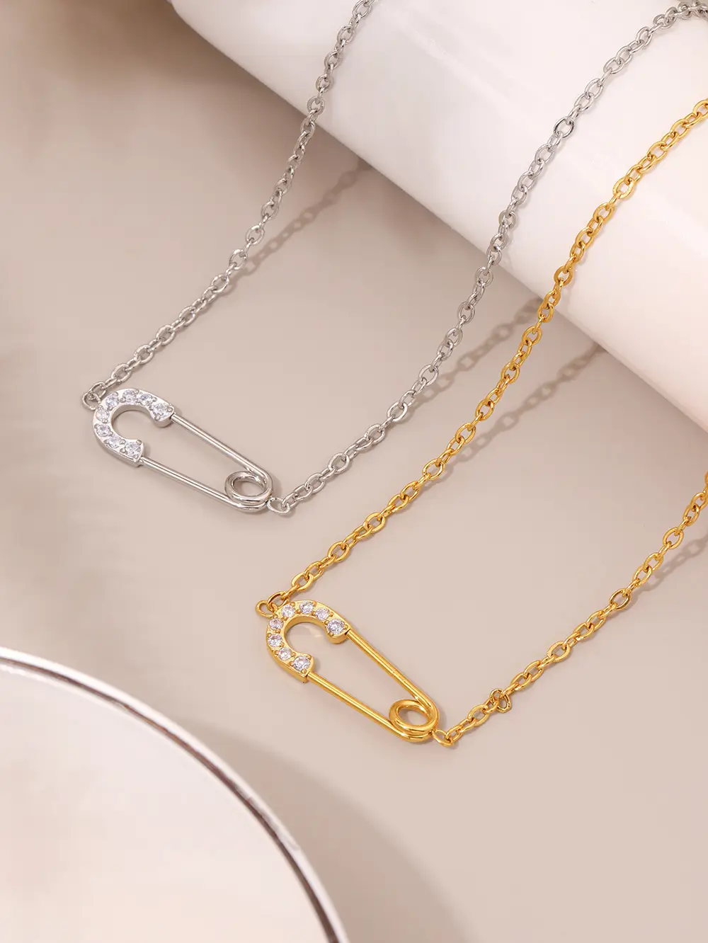 Oumeca Full Diamond Zircon Pin Necklace Bracelet Women — feature 16