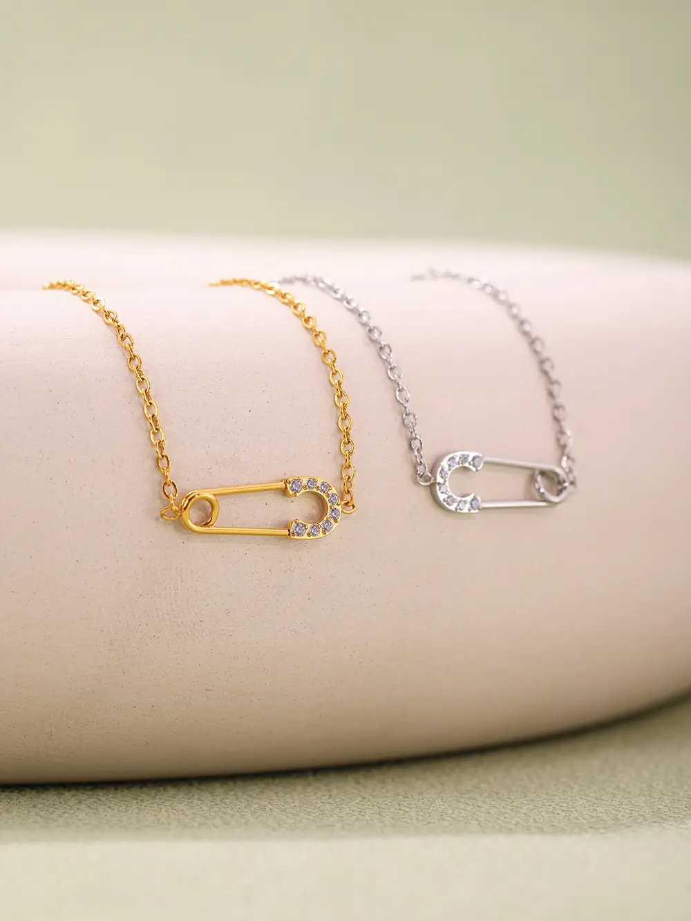 Oumeca Full Diamond Zircon Pin Necklace Bracelet Women — feature 17