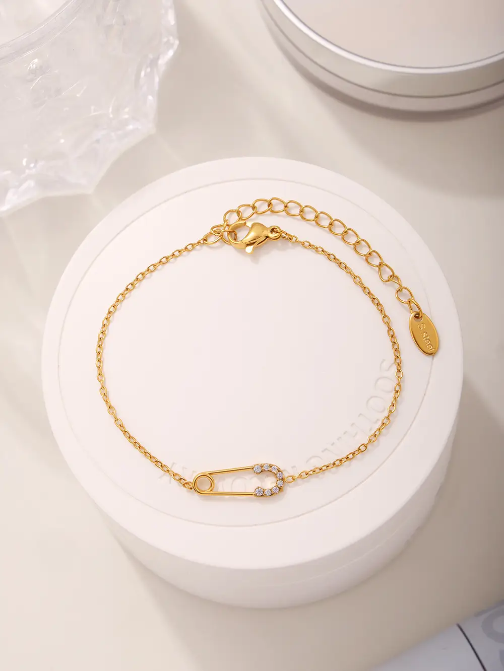 Oumeca Full Diamond Zircon Pin Necklace Bracelet Women — feature 18