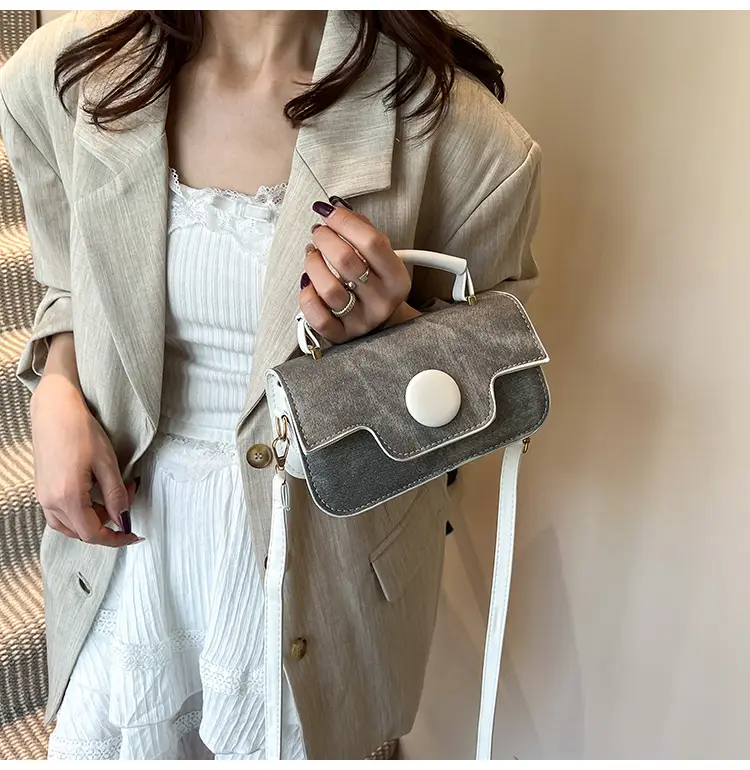 Women's Grey Pearl Chain Shoulder Crossbody Bag — feature 16