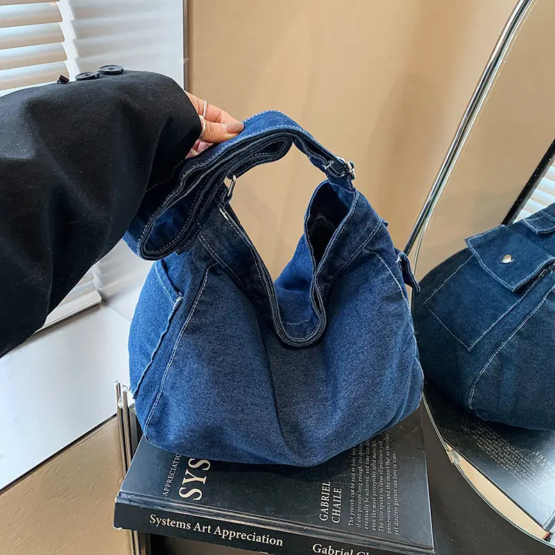 Denim Crossbody Bag Women Retro Messenger Bag New Casual All-match Fashion Student Shoulder Bag luggage and leather goods - Image 4