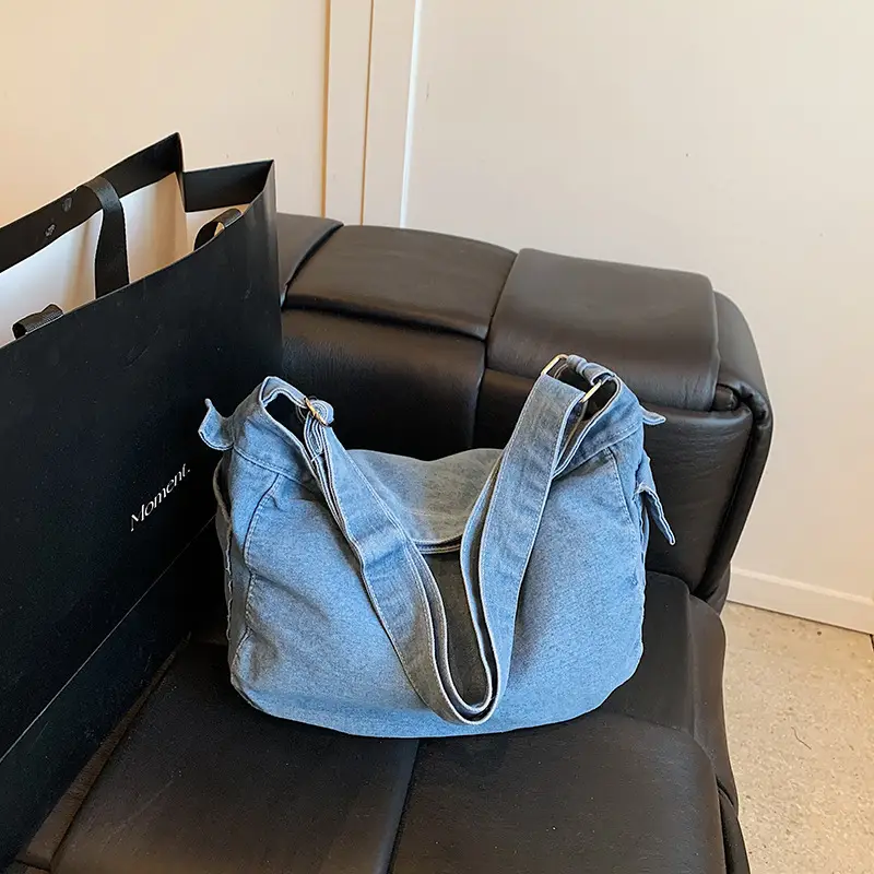 Denim Crossbody Bag Women Retro Messenger Bag New Casual All-match Fashion Student Shoulder Bag luggage and leather goods - Image 7