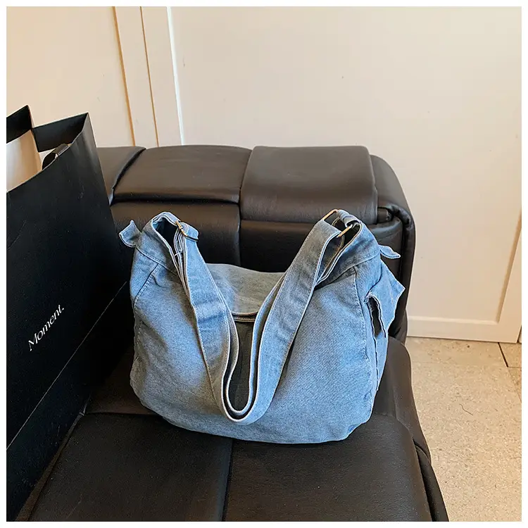 Denim Crossbody Bag Women Retro Messenger Bag New Casual All-match Fashion Student Shoulder Bag luggage and leather goods — feature 15