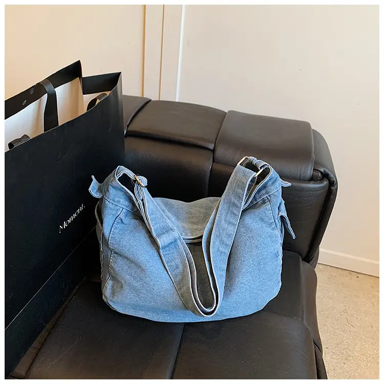 Denim Crossbody Bag Women Retro Messenger Bag New Casual All-match Fashion Student Shoulder Bag luggage and leather goods — feature 16