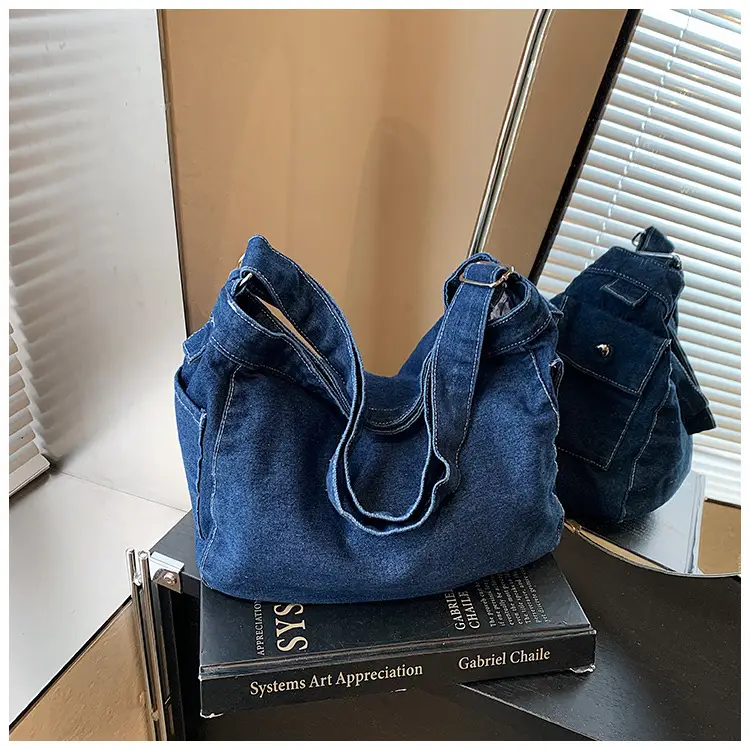 Denim Crossbody Bag Women Retro Messenger Bag New Casual All-match Fashion Student Shoulder Bag luggage and leather goods — feature 18