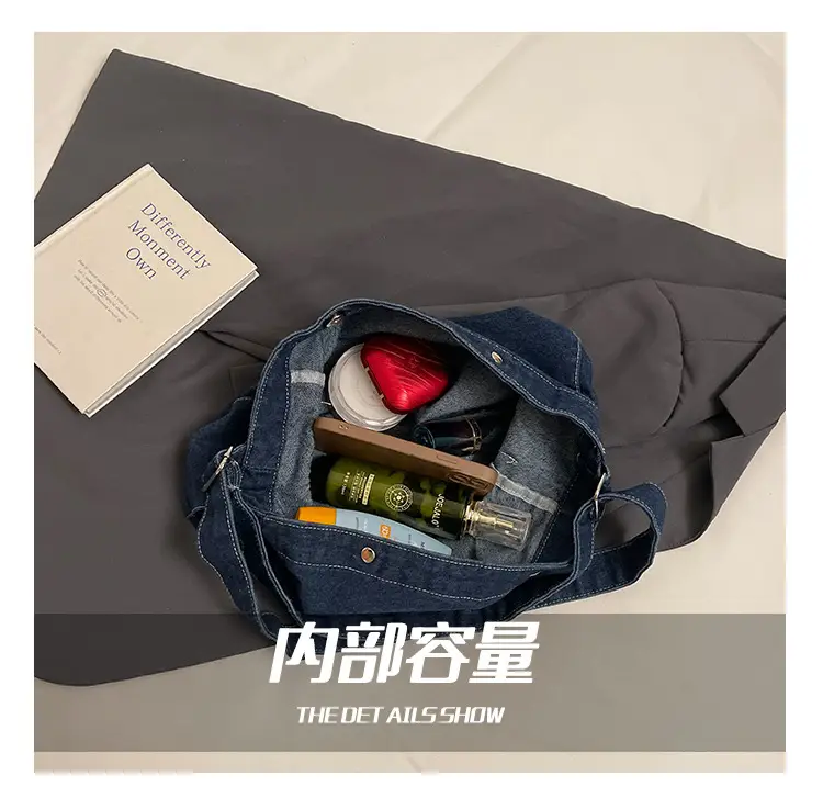 Denim Crossbody Bag Women Retro Messenger Bag New Casual All-match Fashion Student Shoulder Bag luggage and leather goods — feature 2