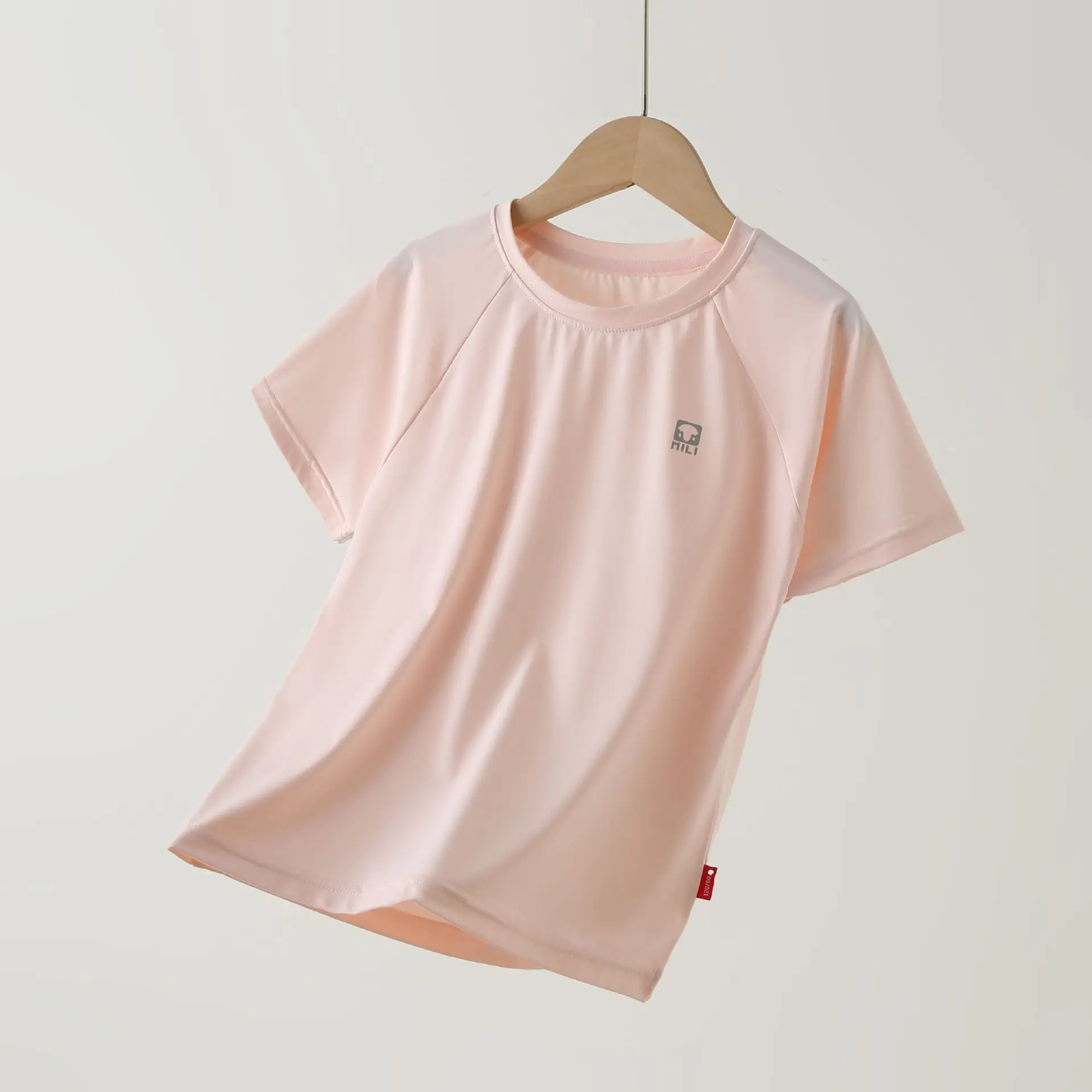Light Blue Quick-Drying T-Shirt for Girls Boys Summer Wear - Image 7