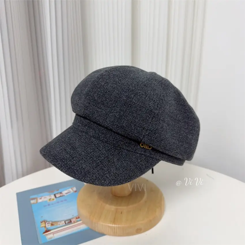 Women Woolen Cap Winter Warm Beige - Image 3