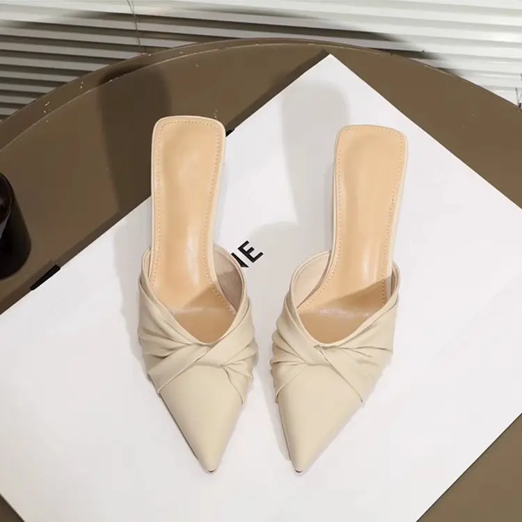 Women's Beige Stiletto Mules 2025 - Image 2