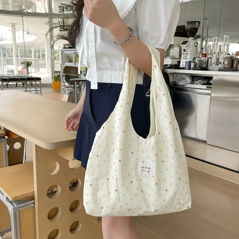 New Floral Canvas Shoulder Bag Large Capacity - Image 4