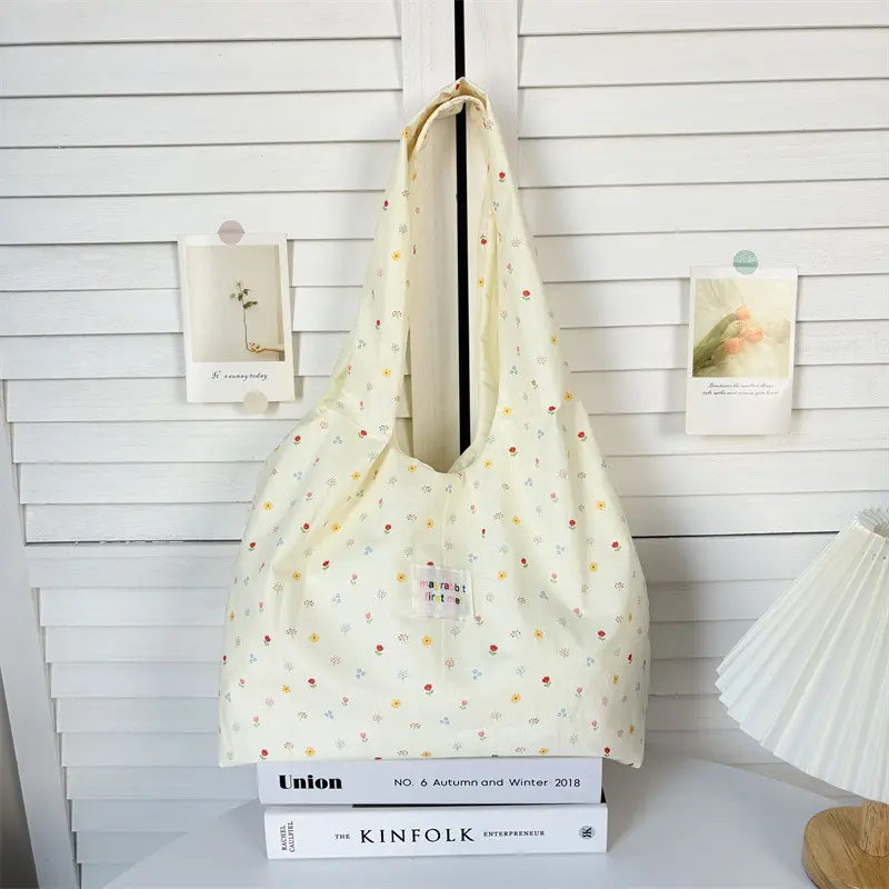 New Floral Canvas Shoulder Bag Large Capacity — feature 16