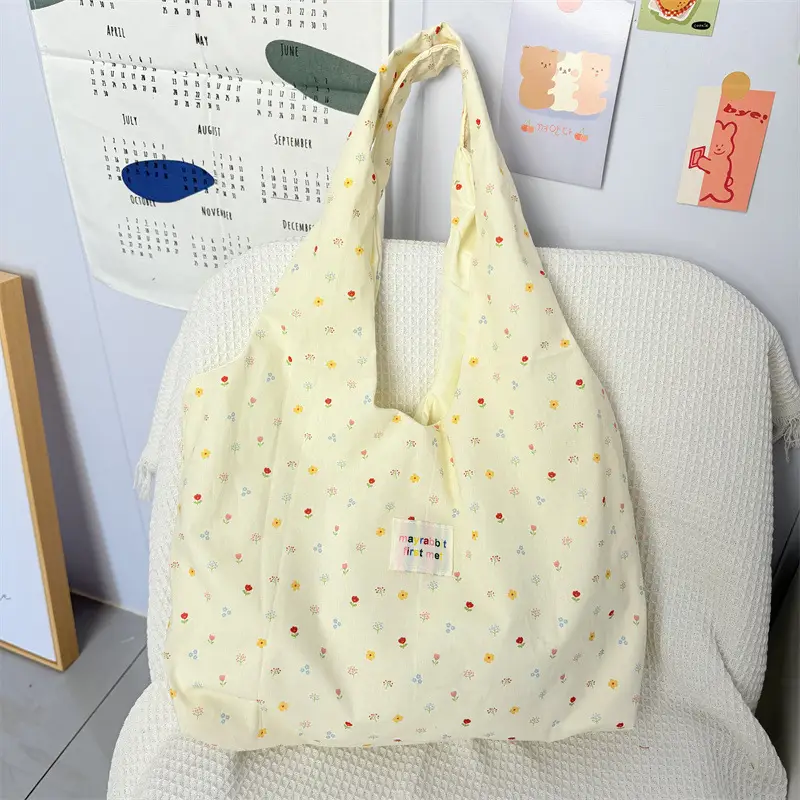 New Floral Canvas Shoulder Bag Large Capacity — feature 18