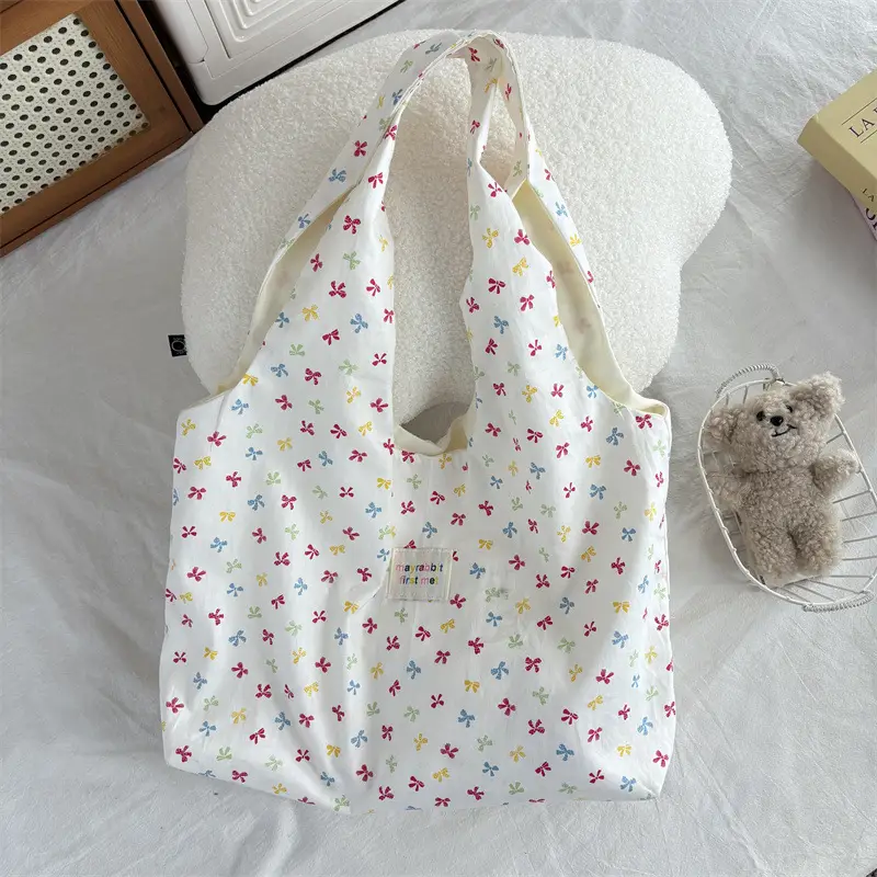 New Floral Canvas Shoulder Bag Large Capacity — feature 24