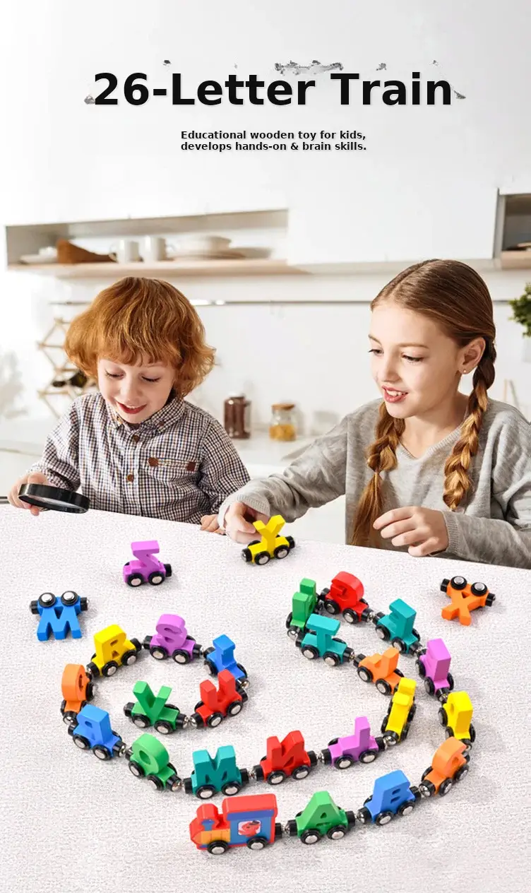 Magnetic Letter Train for Kids 1-3 Years — feature 1