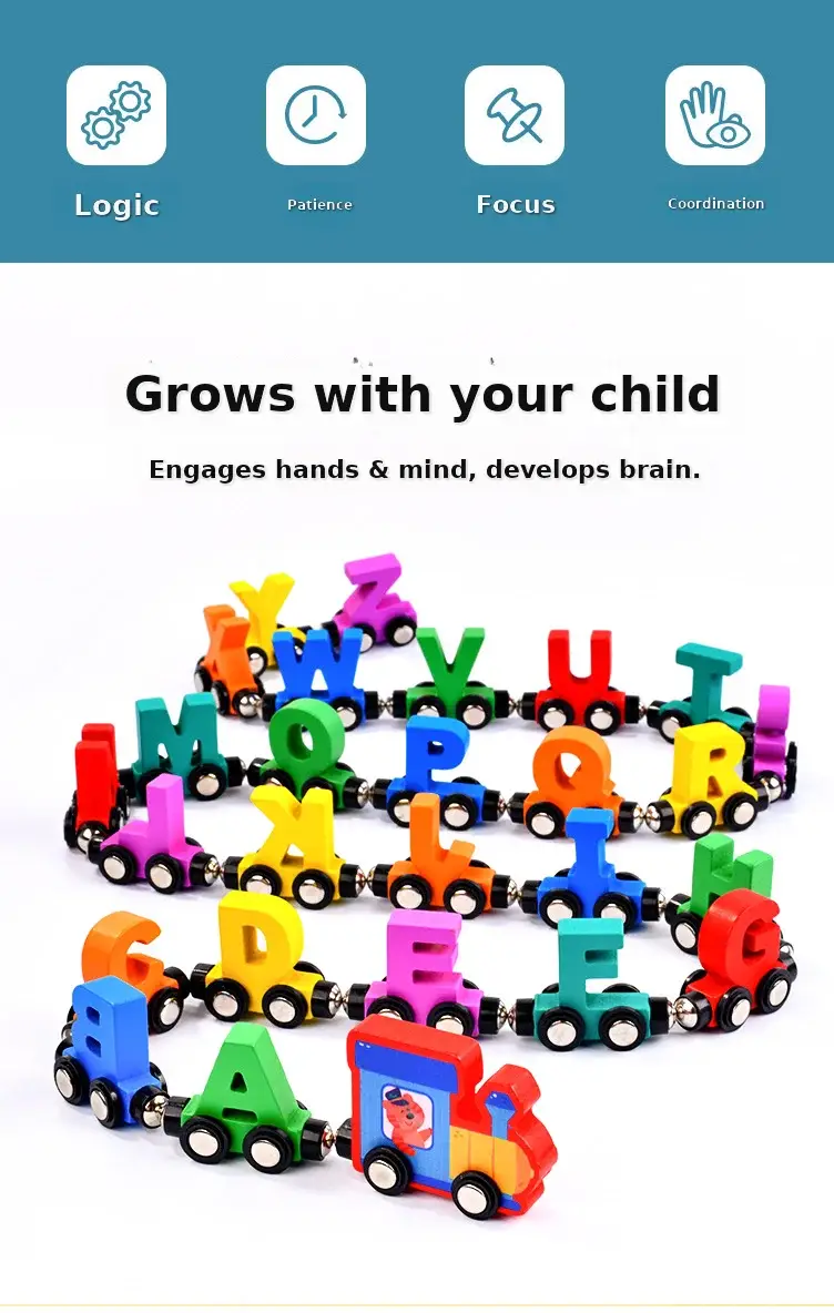 Magnetic Letter Train for Kids 1-3 Years — feature 2