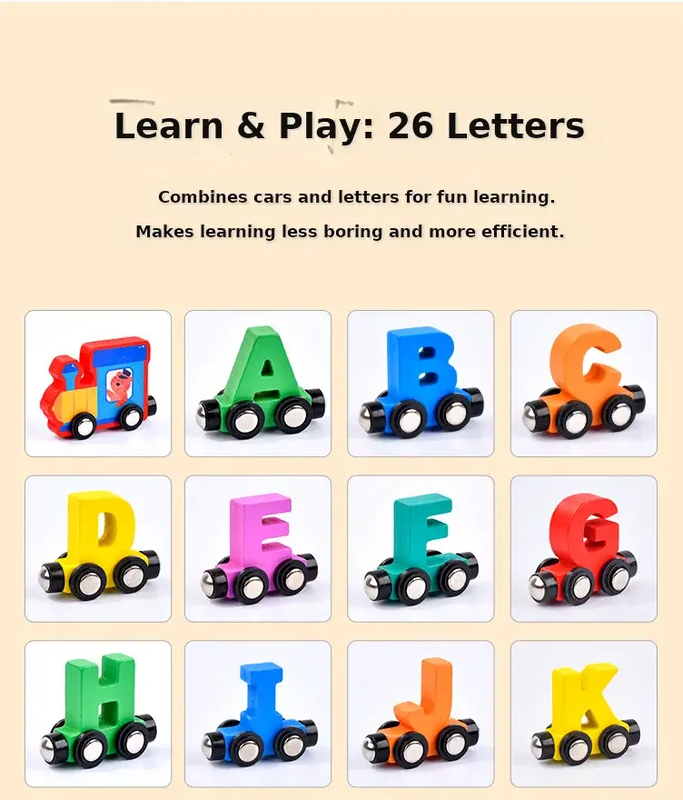 Magnetic Letter Train for Kids 1-3 Years — feature 5
