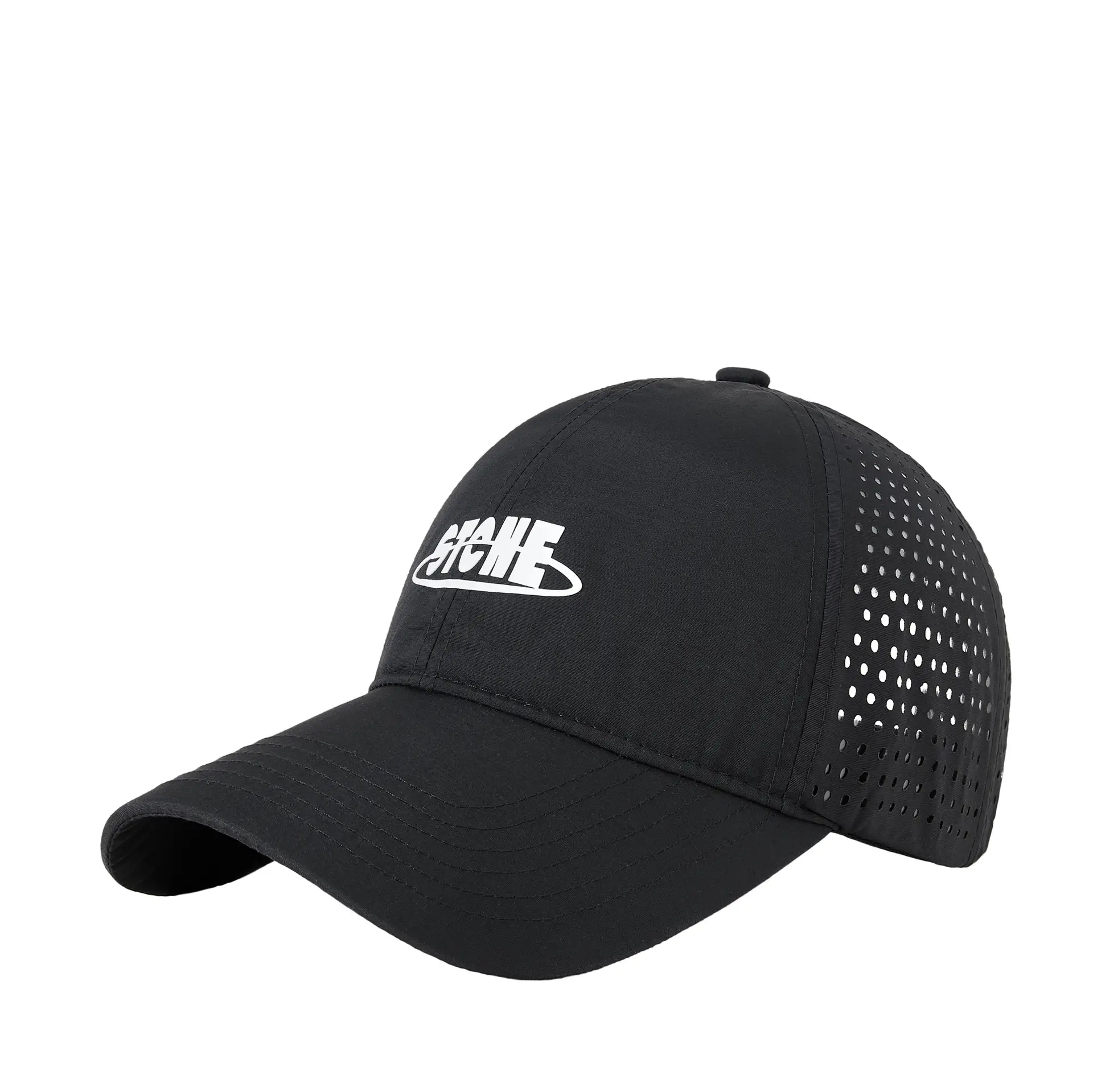 Black Mesh Baseball Cap with Logo for Men Women