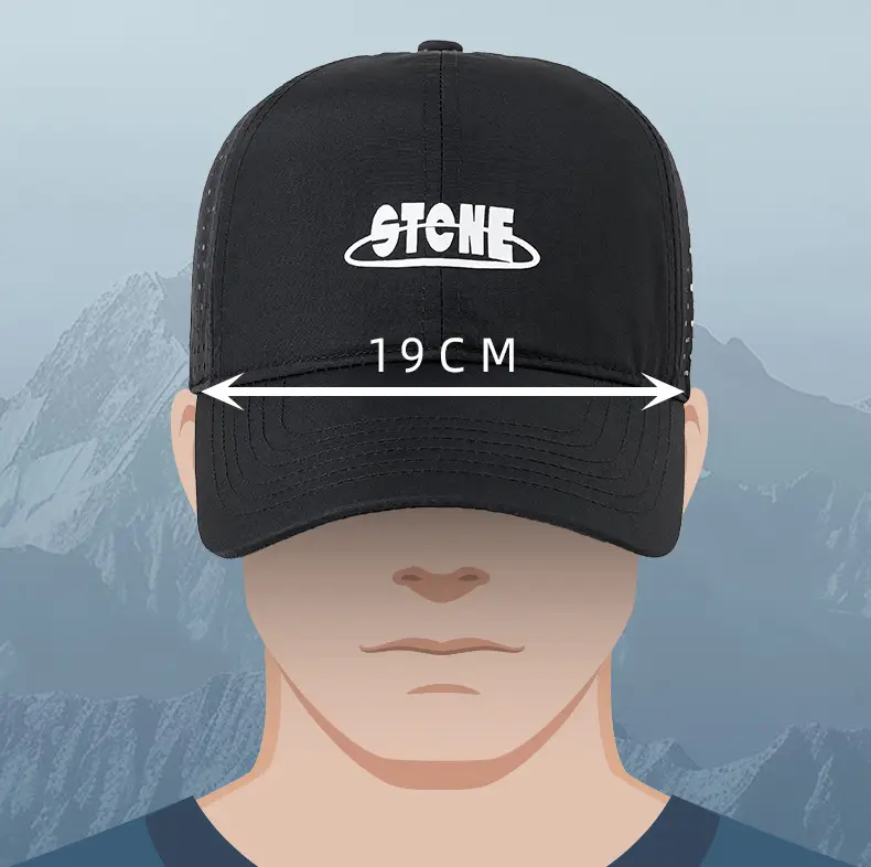 Black Mesh Baseball Cap with Logo for Men Women — feature 20