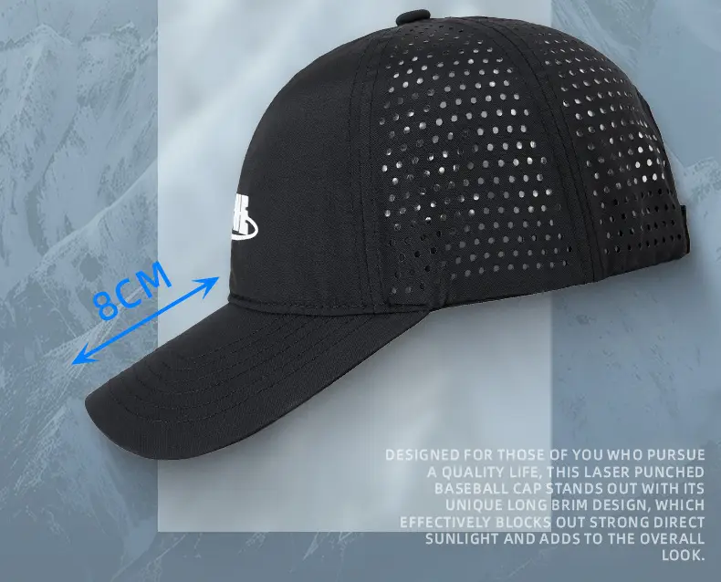 Black Mesh Baseball Cap with Logo for Men Women — feature 25