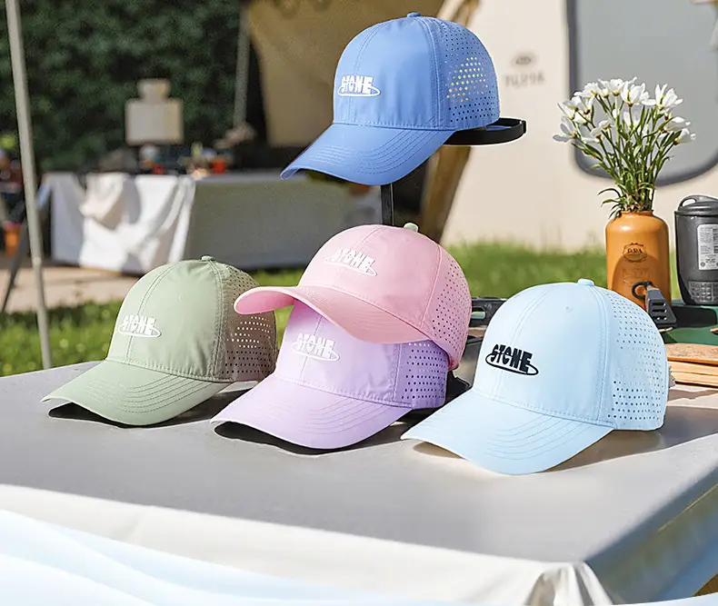 Black Mesh Baseball Cap with Logo for Men Women — feature 9