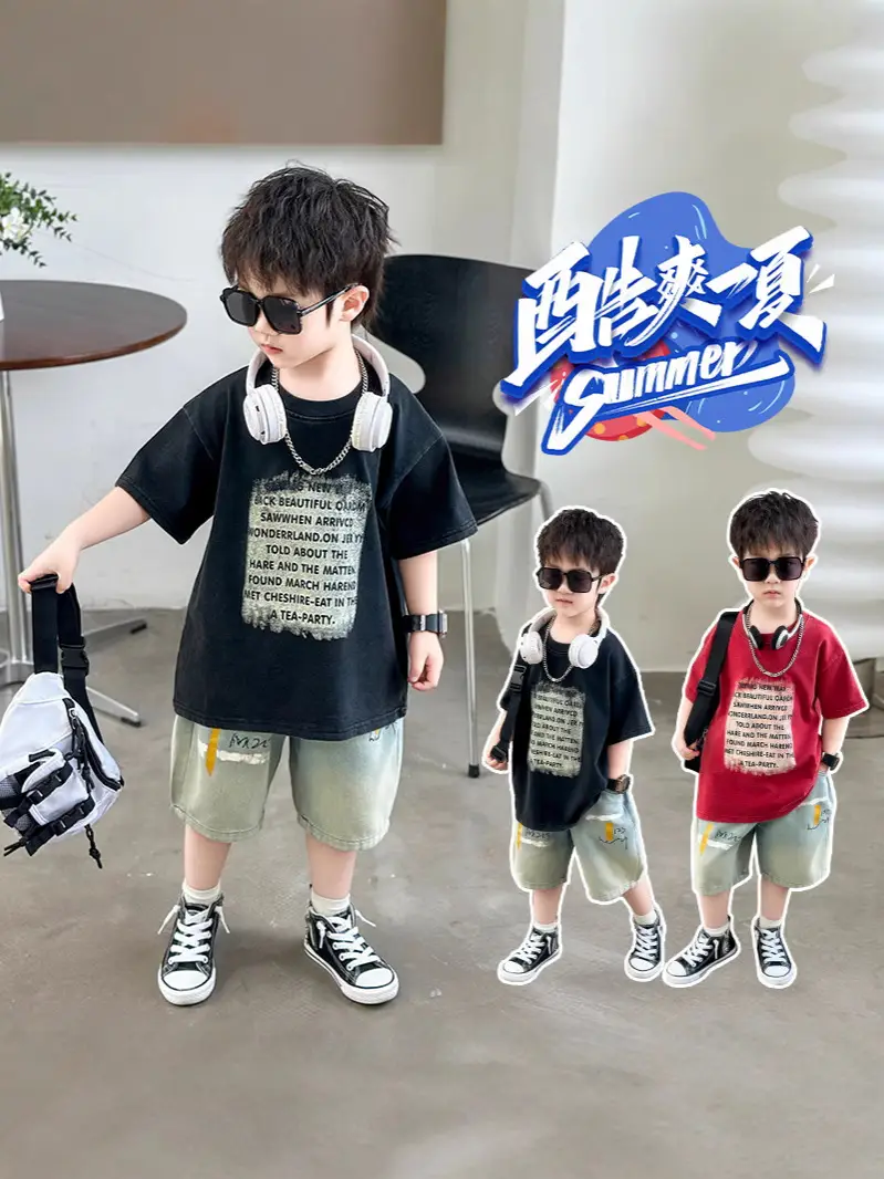 Boys Cotton T-Shirt Summer 2025 Handsome Design - Image 3