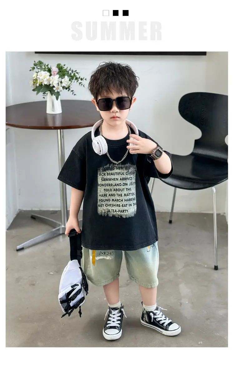 Boys Cotton T-Shirt Summer 2025 Handsome Design — feature 13